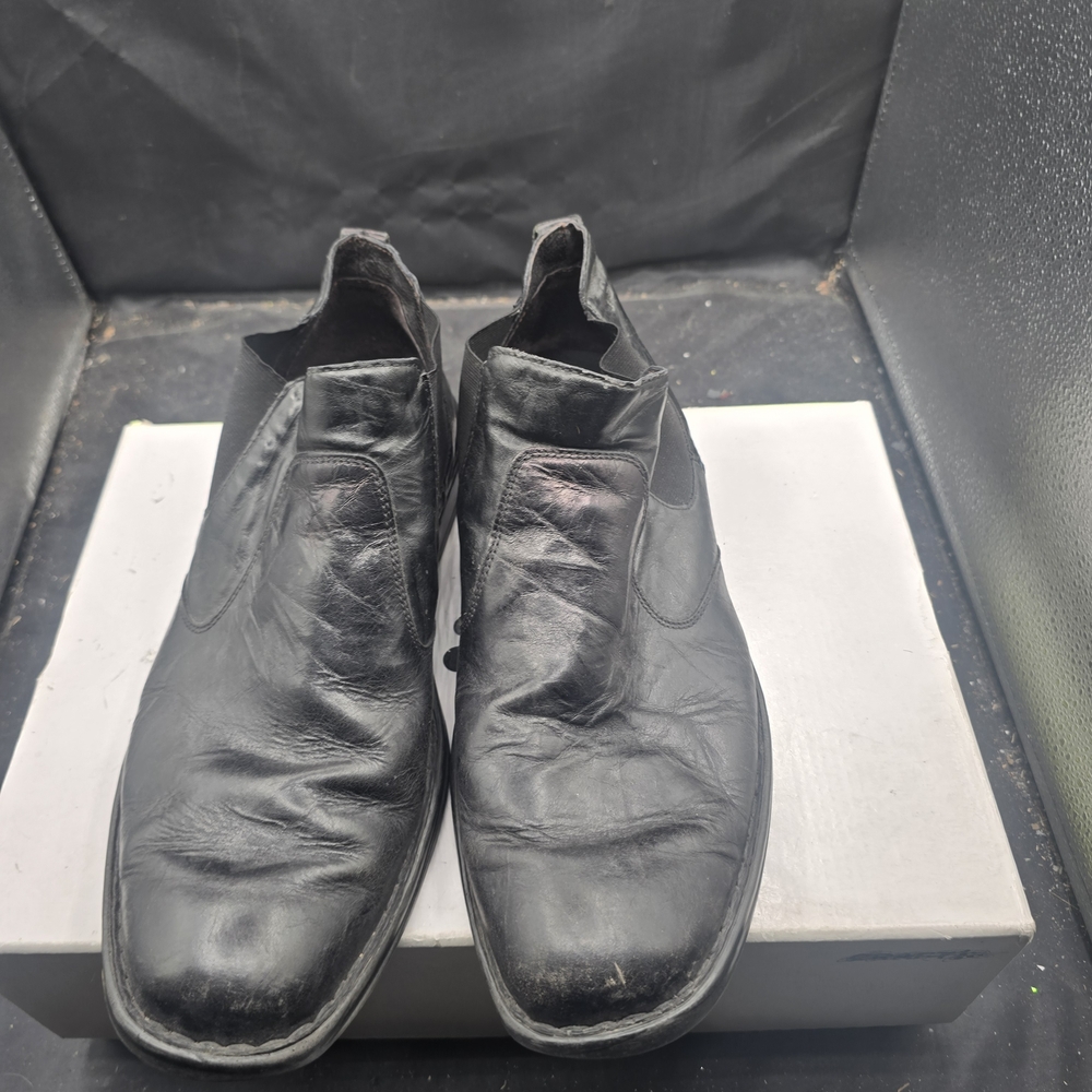 Josef Seibel‎ Black Leather Slip-On Loafers